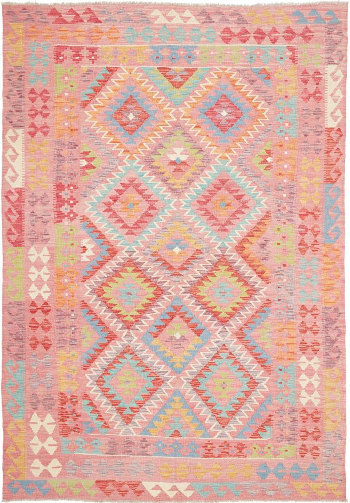 Afghaans tapijt Kilim Afghan 252x174 252x174, Perzisch tapijt Handgeweven