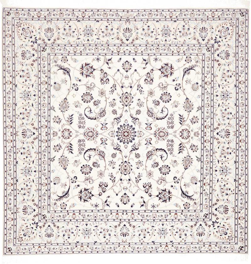 Alfombra persa Nain 6La 202x204 202x204, Alfombra persa Anudado a mano