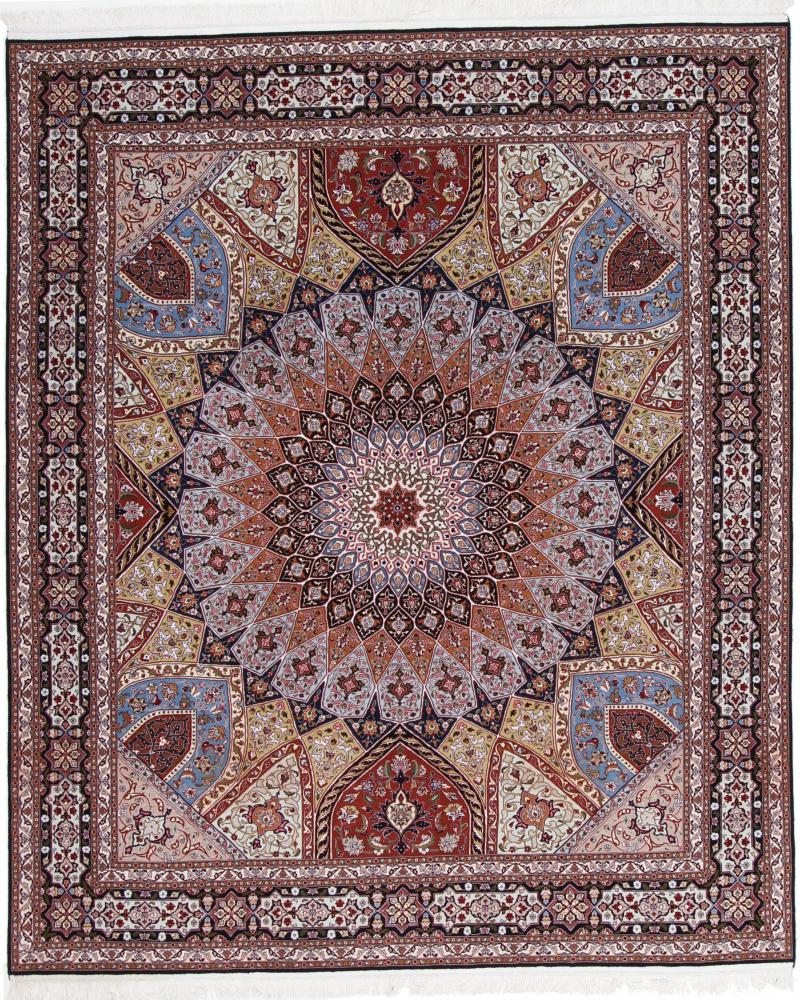 Tapete persa Tabriz 50Raj 302x250 302x250, Tapete persa Atado à mão