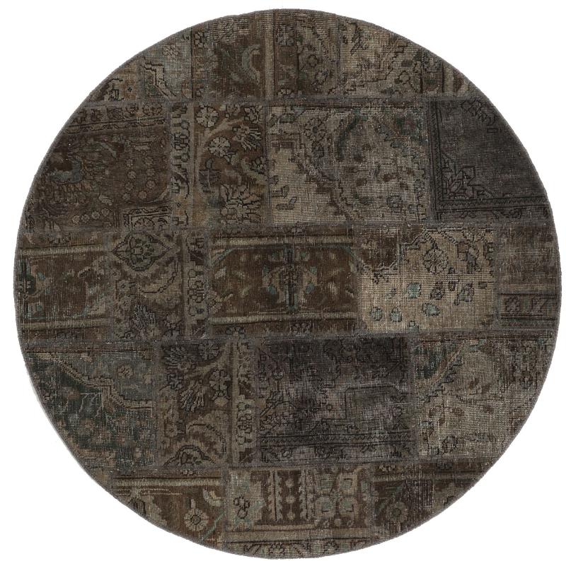 Tapis persan Patchwork 150x152 150x152, Tapis persan Noué à la main