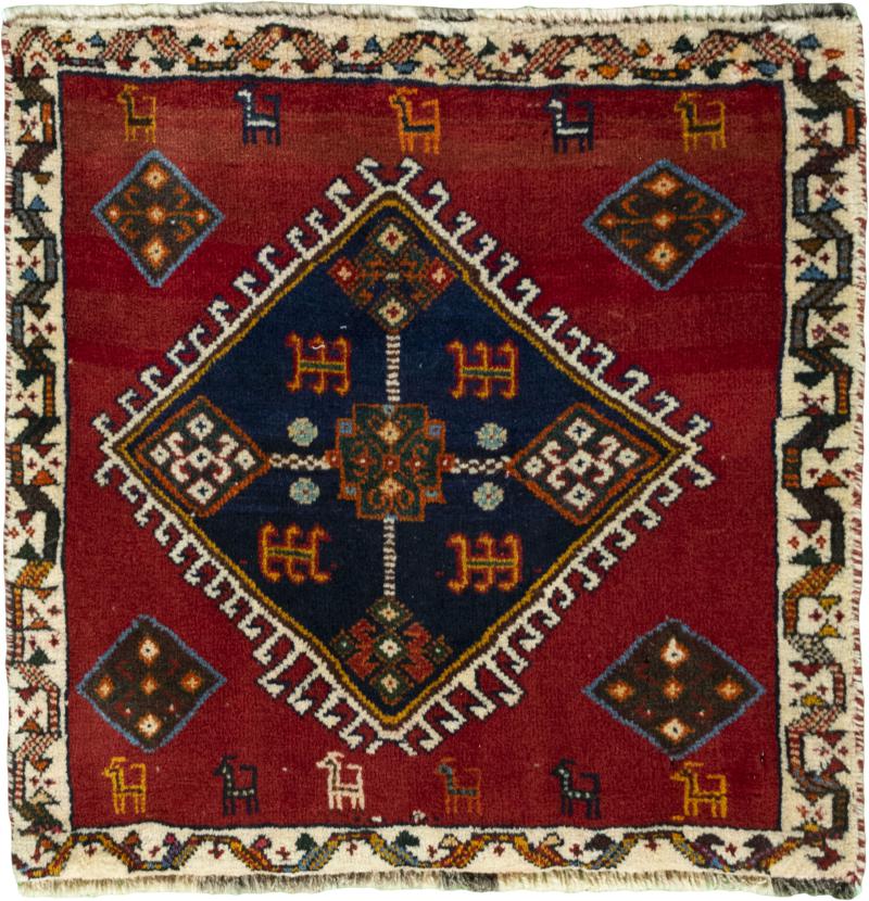 Persian Rug Shiraz 61x61 61x61, Persian Rug Knotted by hand