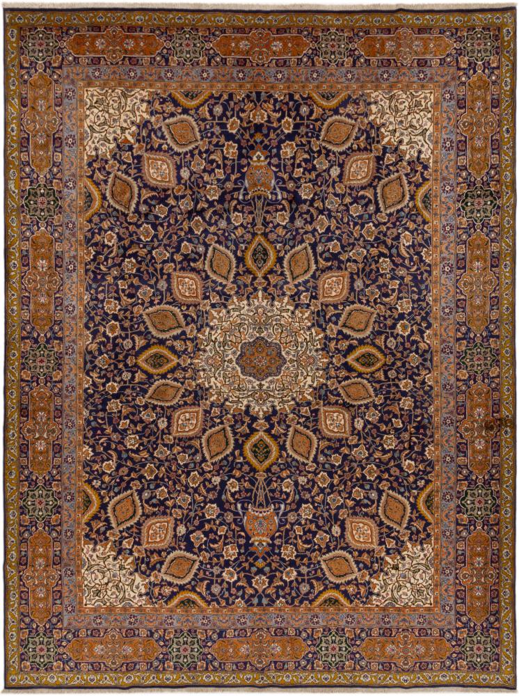 Tapete persa Tabriz 397x296 397x296, Tapete persa Atado à mão