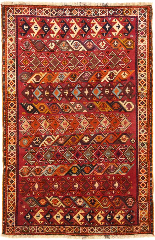 Tapete persa Ghashghai 155x101 155x101, Tapete persa Atado à mão