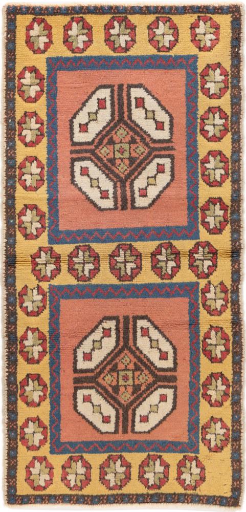  Turkei Melas 4'6"x2'2" 4'6"x2'2", Persian Rug Knotted by hand