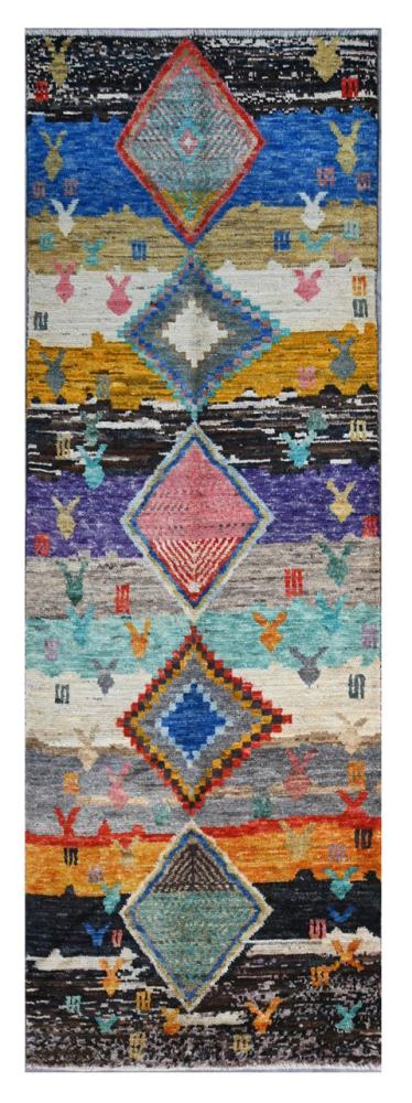 Covor afgan Berber Ghashghai 251x79 251x79, Covor persan Lucrate de mână