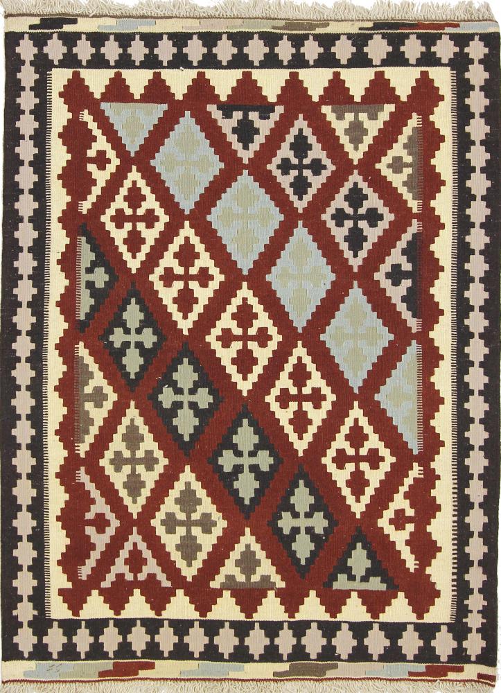 Tapete persa Kilim Fars 4'9"x3'7" 4'9"x3'7", Tapete persa Tecido à mão