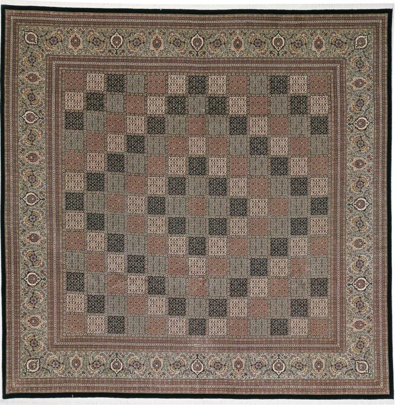 Tapete persa Tabriz Mahi 50Raj 289x295 289x295, Tapete persa Atado à mão