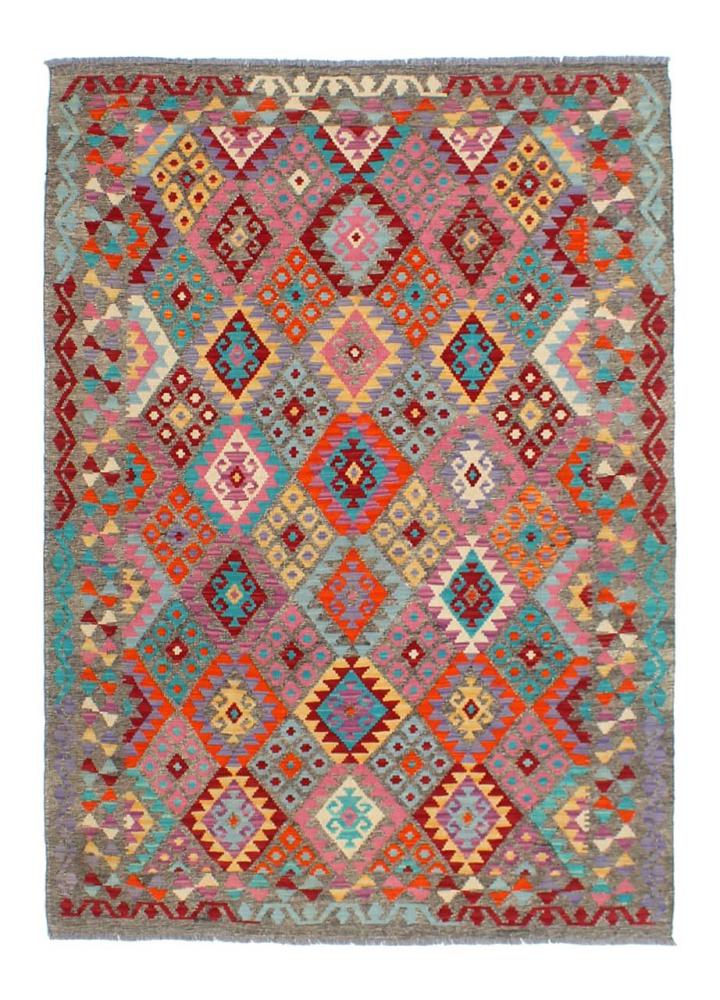 Afghan rug Kilim Afghan 8'0"x5'7" 8'0"x5'7", Persian Rug Woven by hand