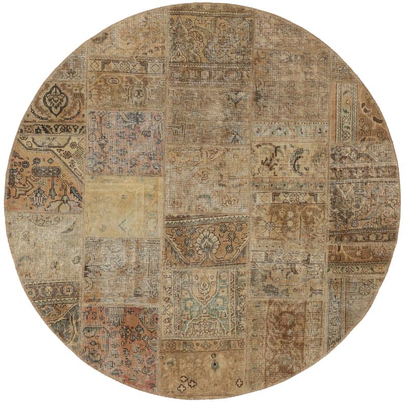 Perzisch tapijt Patchwork 199x199 199x199, Perzisch tapijt Handgeknoopte