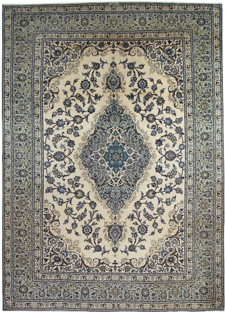 Tapis persan Kashan 409x296 409x296, Tapis persan Noué à la main