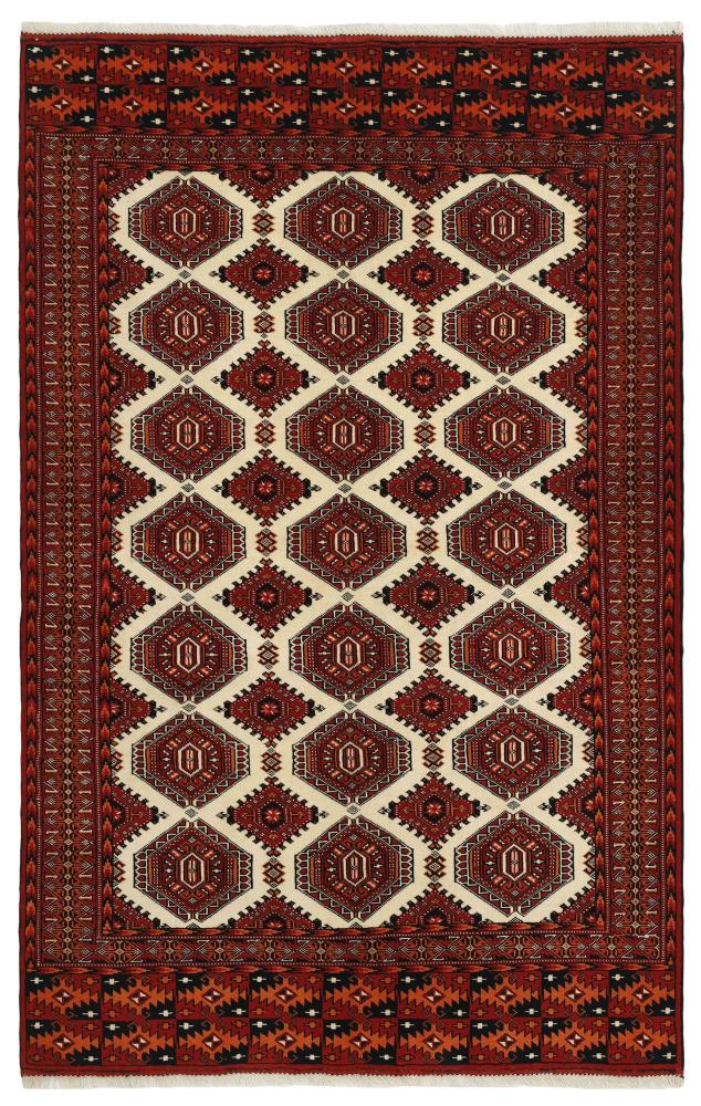 Persian Rug Turkaman 7'11"x5'2" 7'11"x5'2", Persian Rug Knotted by hand