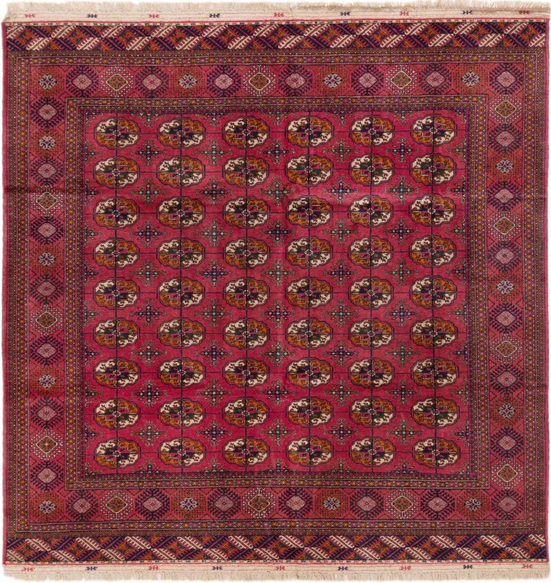 Persian Rug Turkaman 200x202 200x202, Persian Rug Knotted by hand