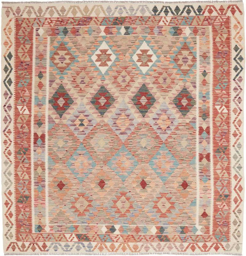Tapis afghan Kilim Afghan 201x199 201x199, Tapis persan Tissé à la main