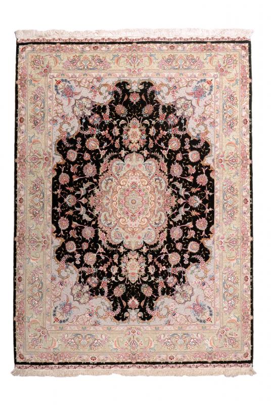 Tapete persa Tabriz 70Raj Fio de Seda 210x152 210x152, Tapete persa Atado à mão