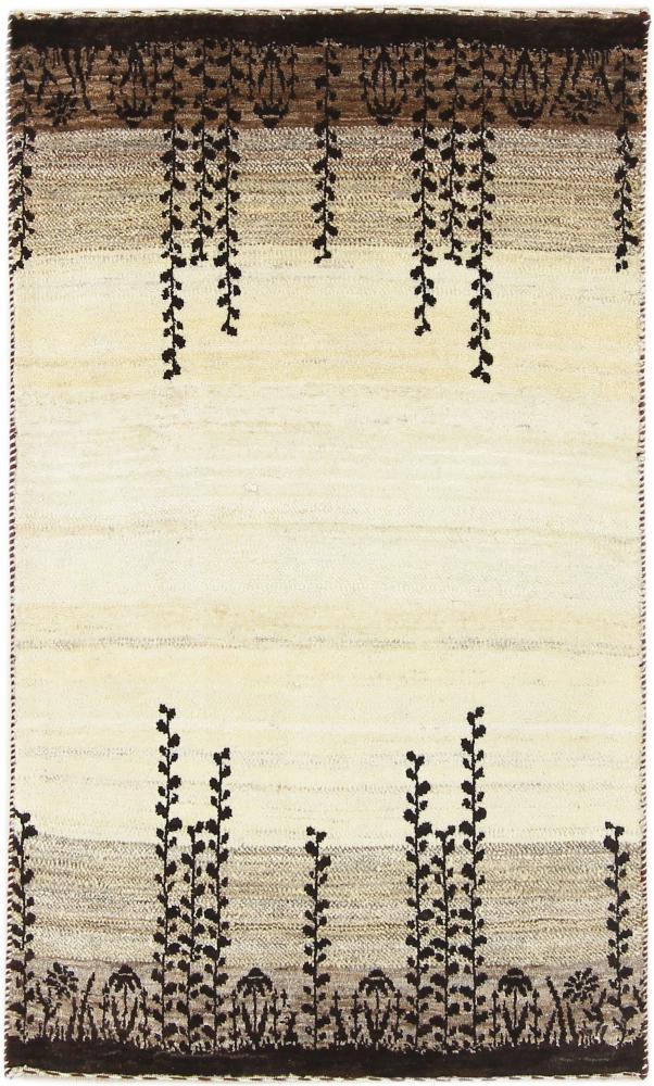 Persian Rug Persian Gabbeh Loribaft Nature 122x45 122x45, Persian Rug Knotted by hand