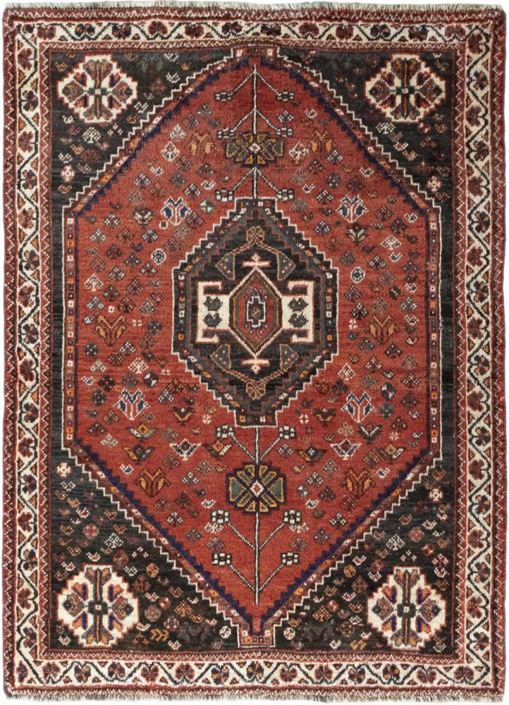Persian Rug Shiraz 5'2"x3'9" 5'2"x3'9", Persian Rug Knotted by hand