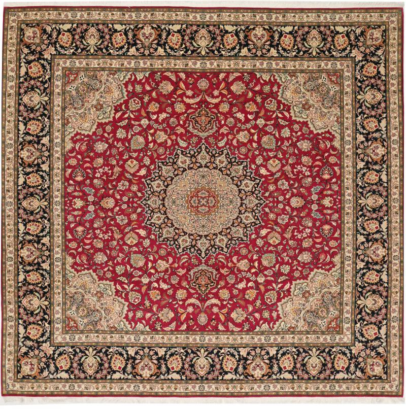 Tapete persa Tabriz 50Raj 295x301 295x301, Tapete persa Atado à mão