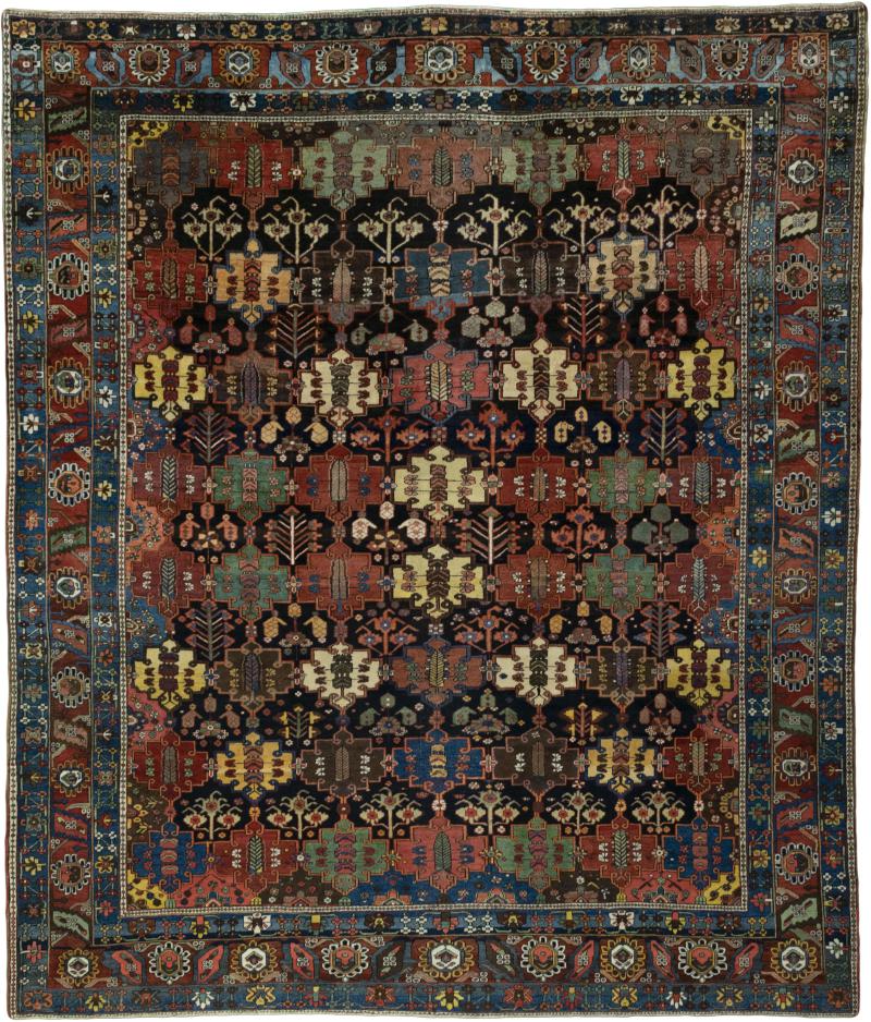 Persian Rug Bakhtiari Antique 401x339 401x339, Persian Rug Knotted by hand