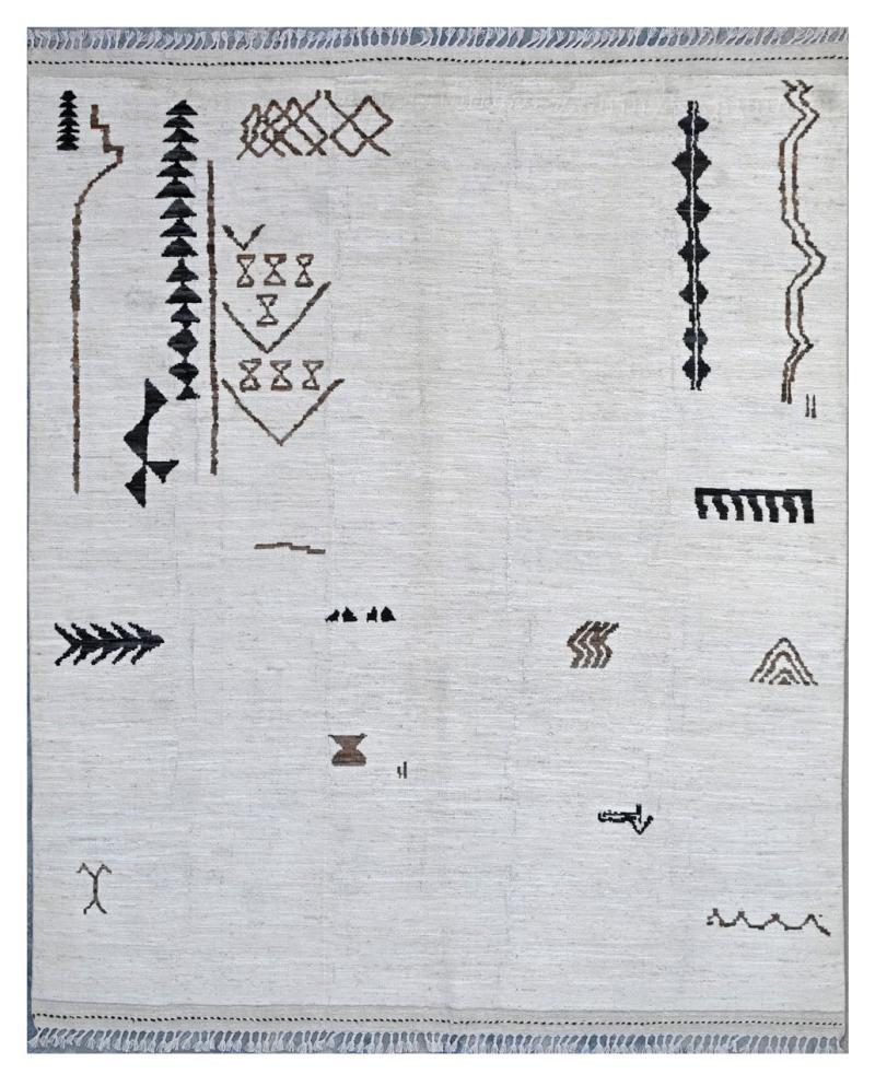 Pakistansk tæppe Berber Contemporary 293x265 293x265, Persisk tæppe Håndknyttet