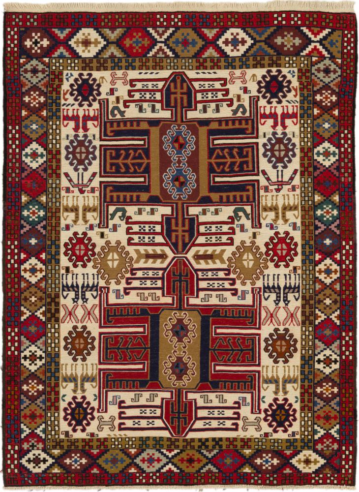Persian Rug Ardebil Verni 4'7"x3'5" 4'7"x3'5", Persian Rug Knotted by hand