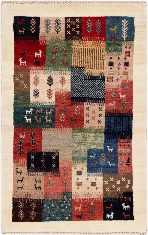 Tapete persa Persa Gabbeh Kashkuli Banafsheh 126x81 126x81, Tapete persa Atado à mão