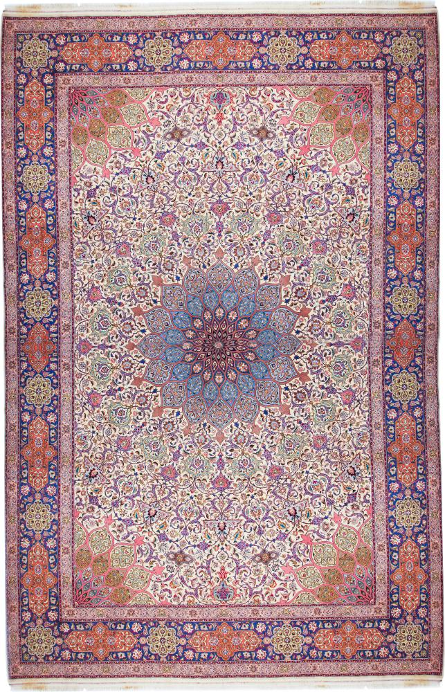 Tapete persa Tabriz Velho 577x371 577x371, Tapete persa Atado à mão