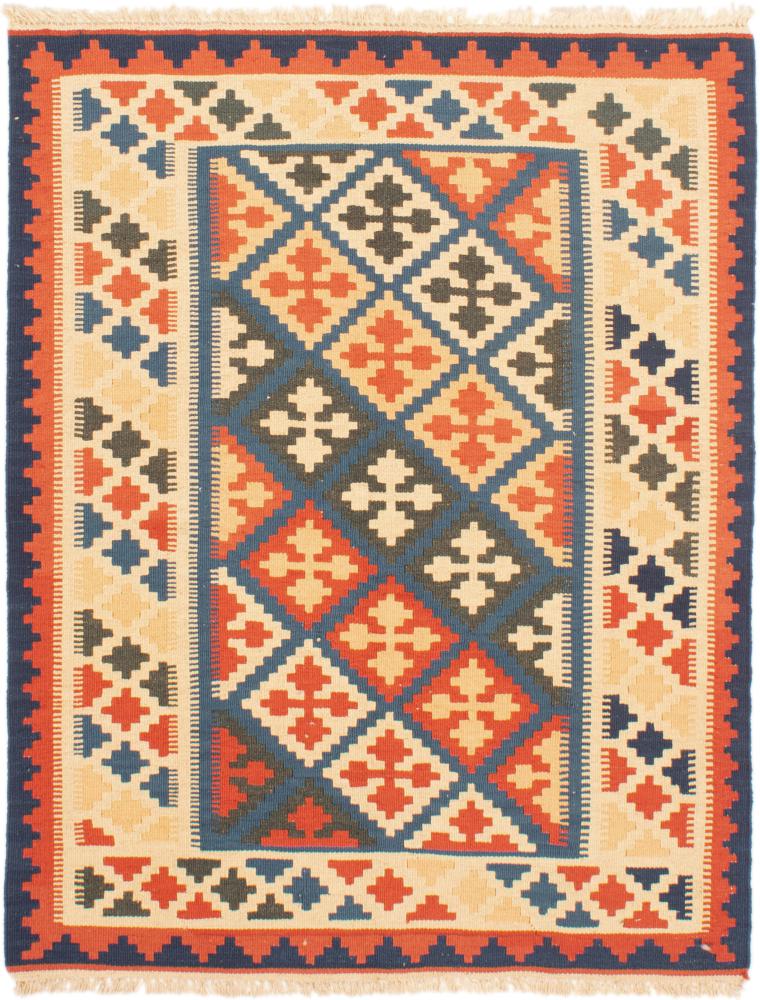 Tapete persa Kilim Fars 141x111 141x111, Tapete persa Tecido à mão