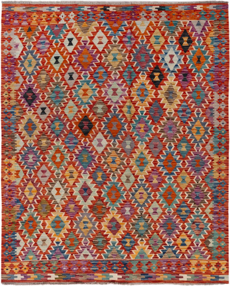 Αφγανικό χαλί Κιλίμ Afghan 196x161 196x161, Περσικό χαλί Χειροποίητο υφαντό