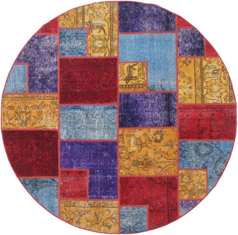 Tapete persa Patchwork 198x198 198x198, Tapete persa Atado à mão