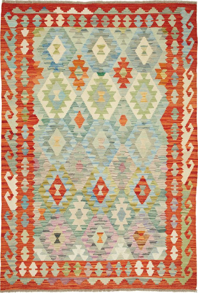 Tapete afegão Kilim Afegão 193x130 193x130, Tapete persa Tecido à mão