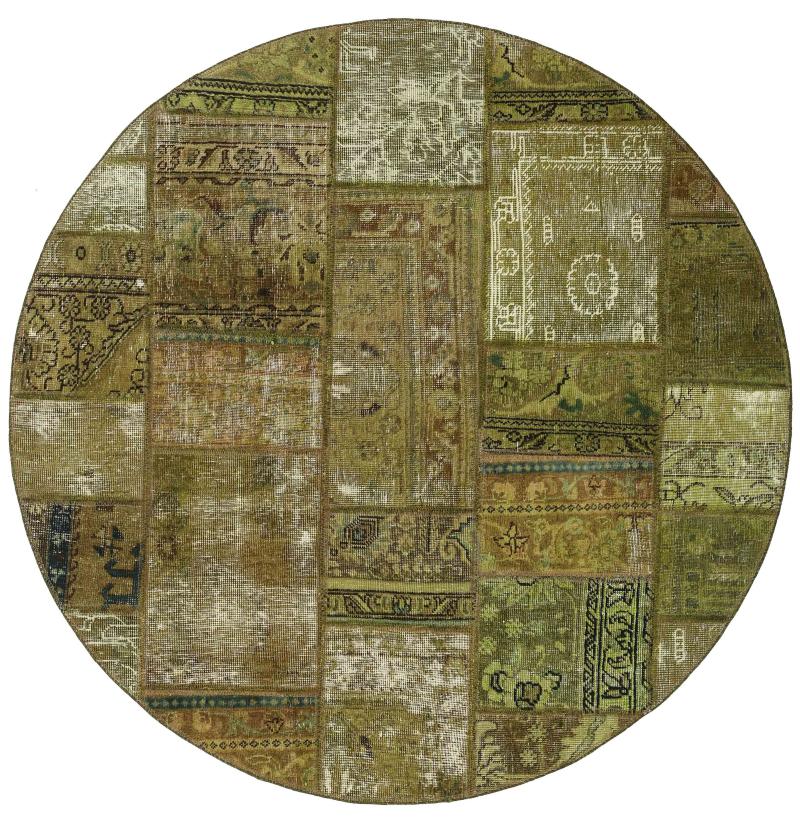 Tapete persa Patchwork 151x149 151x149, Tapete persa Atado à mão