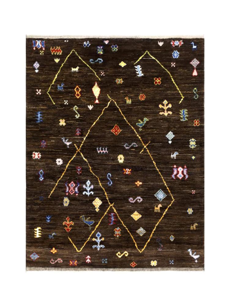 パキスタン絨毯 Berber Ghashghai 195x154 195x154, ペルシャ絨毯 手織り