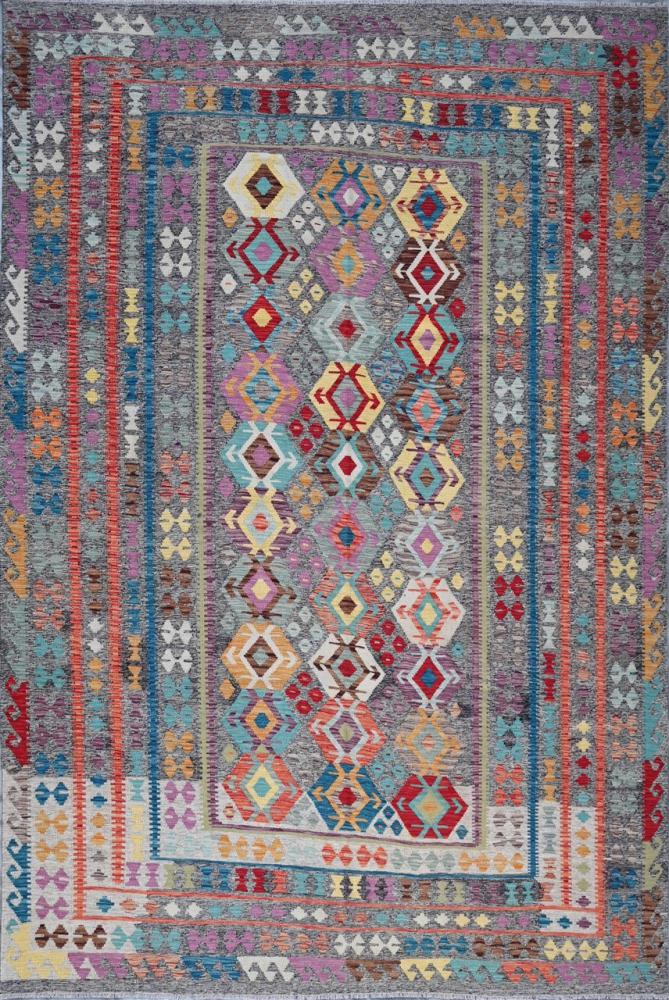 Afghanischer Teppich Kelim Afghan Kaudani 11'9"x8'5" 11'9"x8'5", Perserteppich Handgewebt