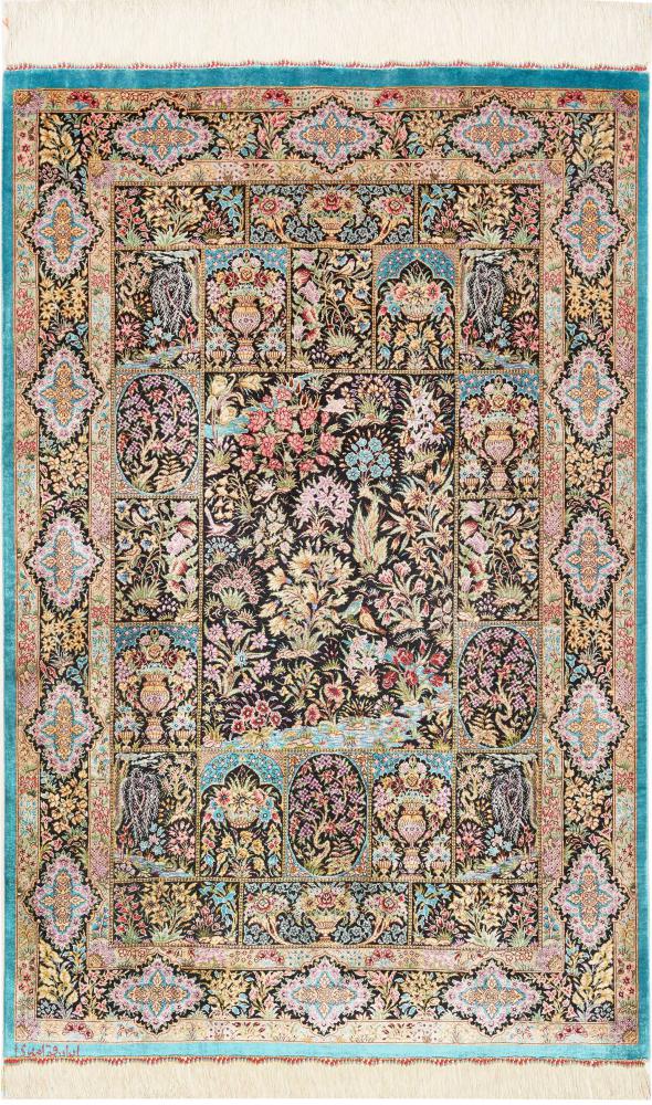 Persisk tæppe Ghom Silke 123x78 123x78, Persisk tæppe Knyttet i hånden