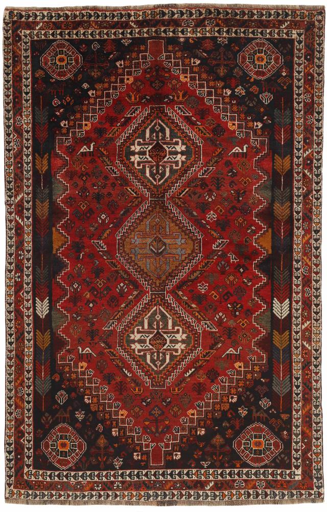 Tapis persan Shiraz 246x161 246x161, Tapis persan Noué à la main