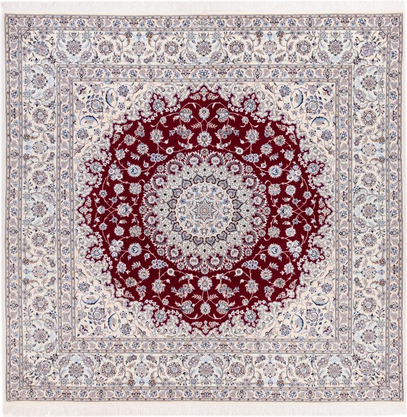 ペルシャ絨毯 ナイン 6La 245x252 245x252, ペルシャ絨毯 手織り