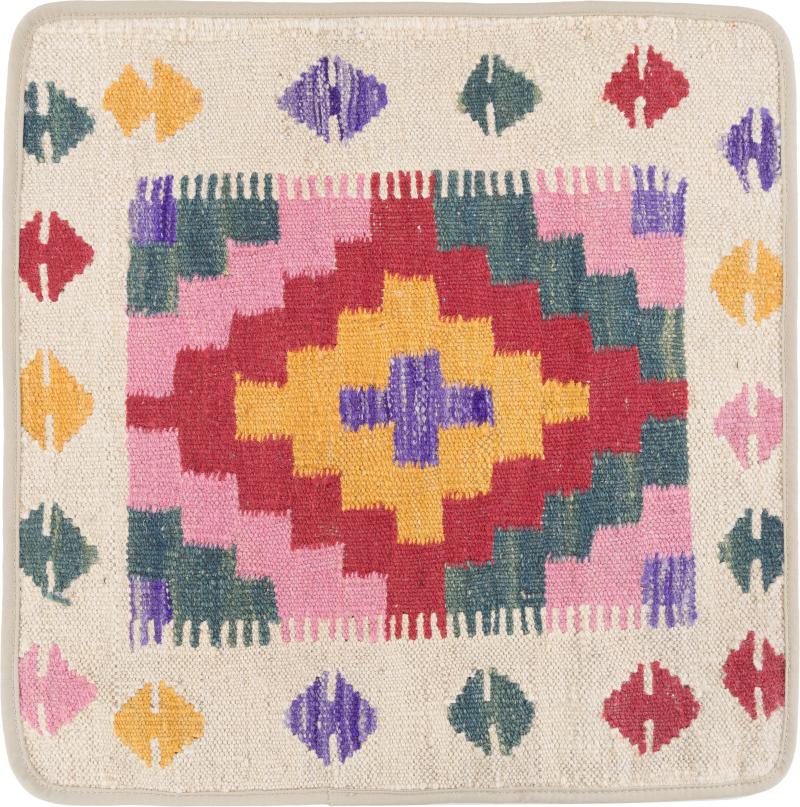 Afghan rug Kilim Afghan Cushion Cover 50x50 50x50, Persian Rug Knotted by hand