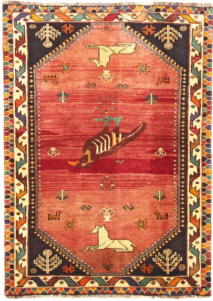 Tapete persa Ghashghai 160x116 160x116, Tapete persa Atado à mão