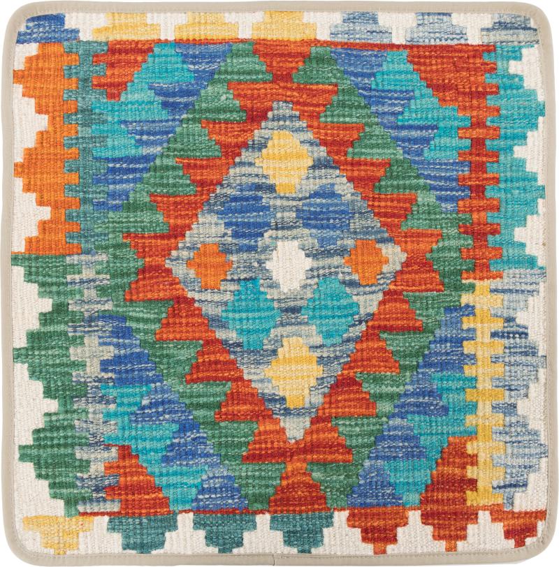 Afghanska mattan Kilim Afghan Kuddfodral 50x50 50x50, Persisk matta Knuten för hand