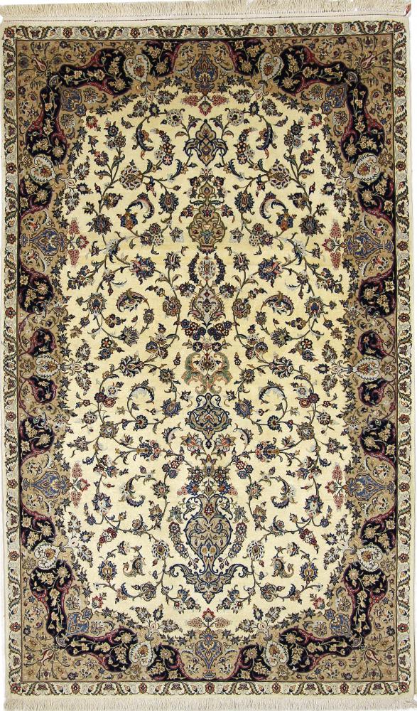 Tappeto persiano Isfahan Ordito in Seta 230x137 230x137, Tappeto persiano Annodato a mano