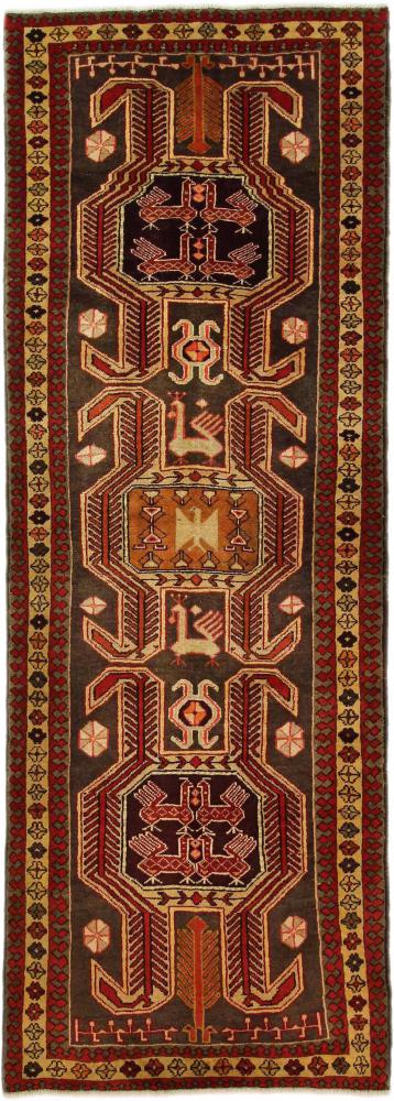 Tappeto persiano Meshkin 316x114 316x114, Tappeto persiano Annodato a mano