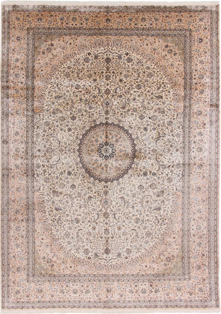 Tapis indien Cachemire Soie 425x307 425x307, Tapis persan Noué à la main