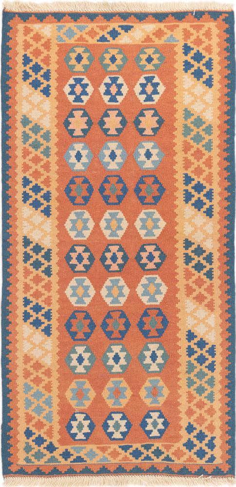 Persisk tæppe Kelim Fars 143x71 143x71, Persisk tæppe Håndvævet