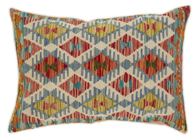 Αφγανικό χαλί Κιλίμ Afghan Kissen 91x61 91x61, Περσικό χαλί Χειροποίητη ύφανση