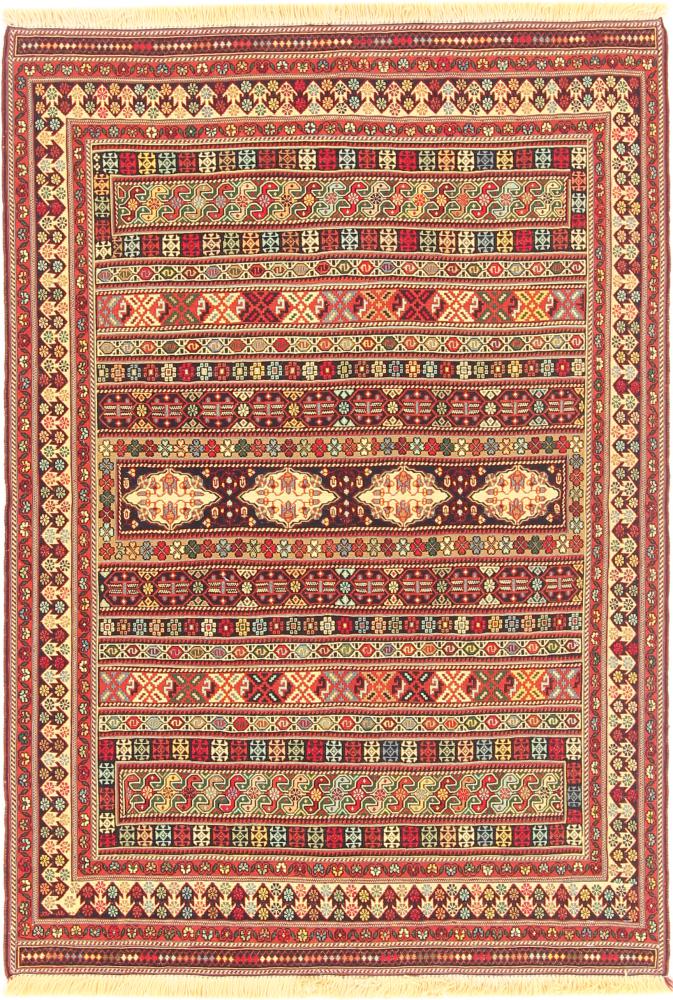 Tapete persa Kilim Soozani 150x105 150x105, Tapete persa Tecido à mão