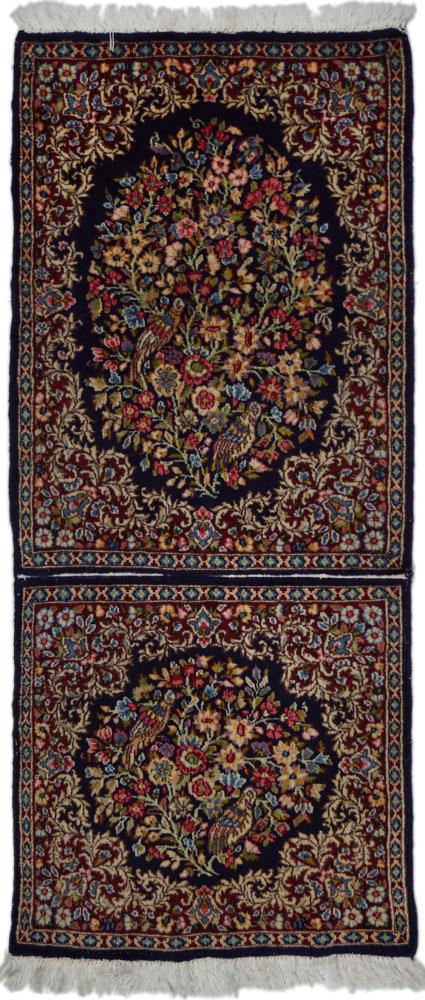 Persian Rug Kerman Semi Antique 4'3"x1'10" 4'3"x1'10", Persian Rug Knotted by hand