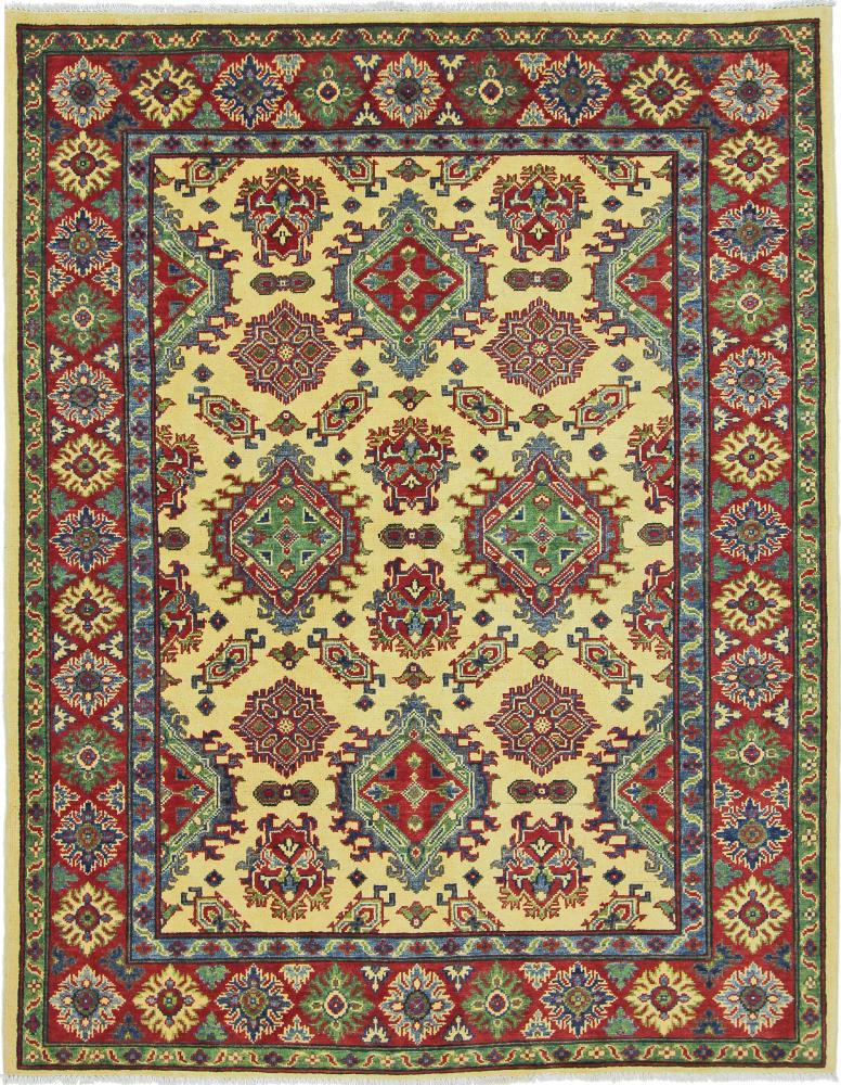 Tapis afghan Kazak 198x155 198x155, Tapis persan Noué à la main