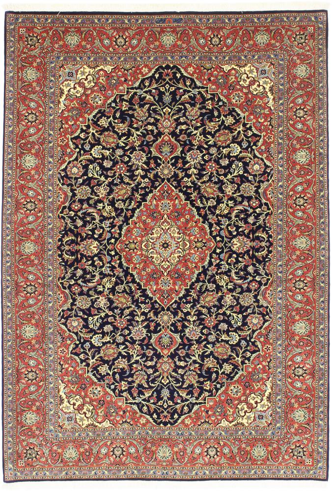 Tapete persa Isfahan Ilam Sherkat Farsh Fio de Seda 206x144 206x144, Tapete persa Atado à mão