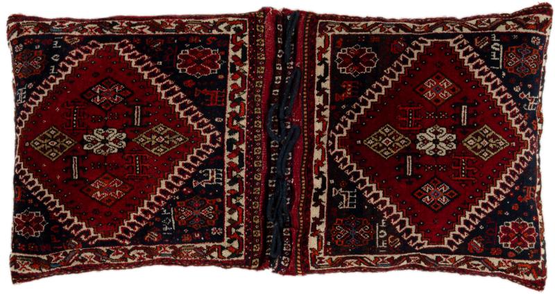 Περσικό χαλί Shiraz Khurjin 105x56 105x56, Περσικό χαλί Οι κόμποι έγιναν με το χέρι