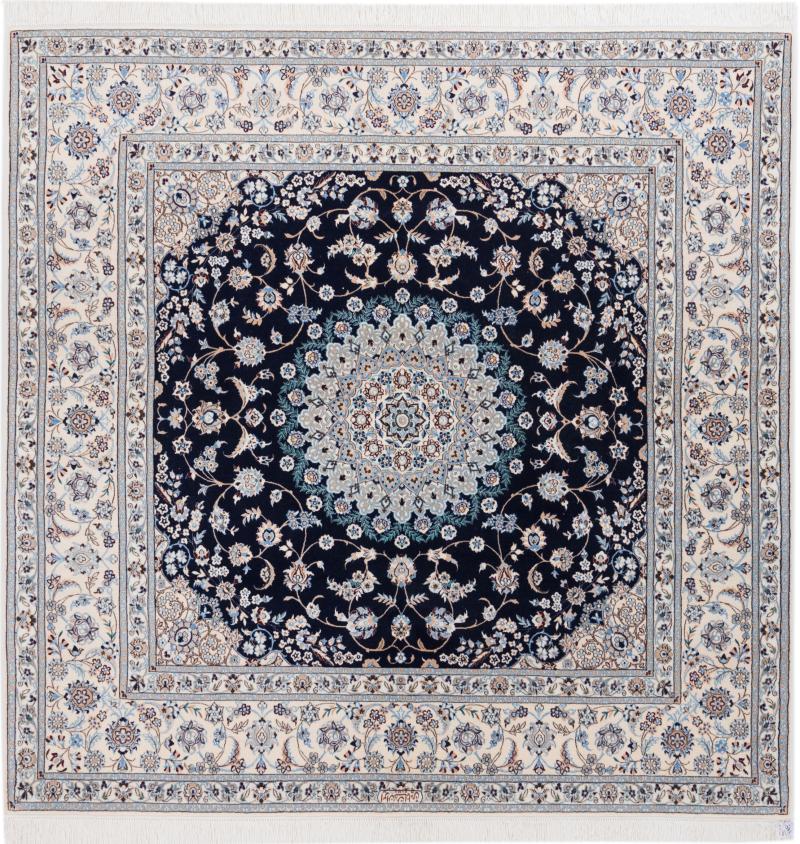 Persian Rug Nain 6La Signed 202x207 202x207, Persian Rug Knotted by hand